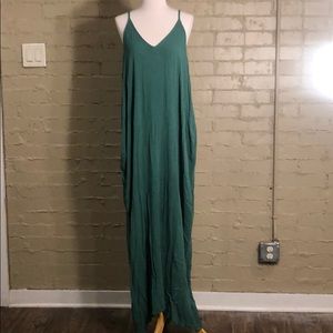 Love stick Green Maxi Dress w/ Pockets :S/M
